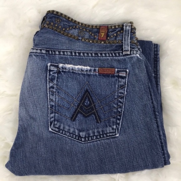 7 For All Mankind Denim - 7 For All Mankind A Pocket Havana Flare Jeans